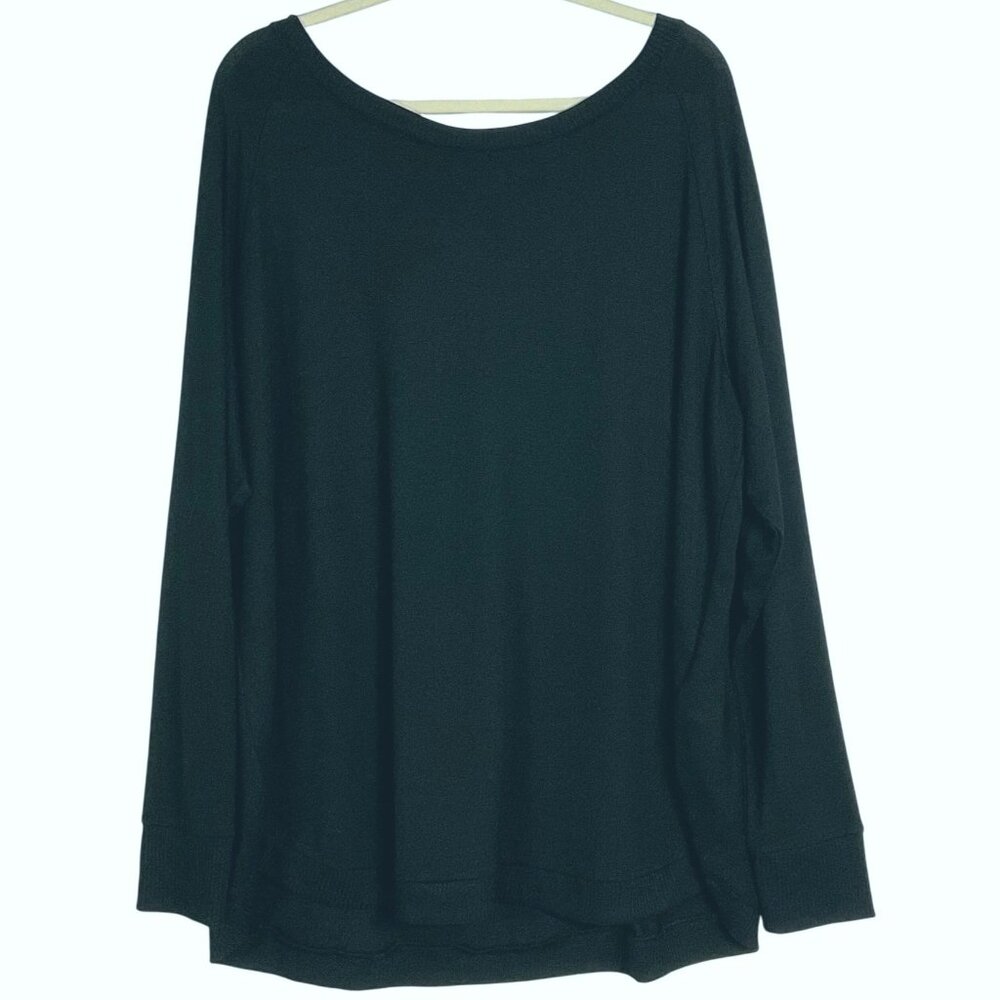 NWT GAP Long-sleeve Soft-spun Raglan Black Crewneck Sweater, Women's XL
